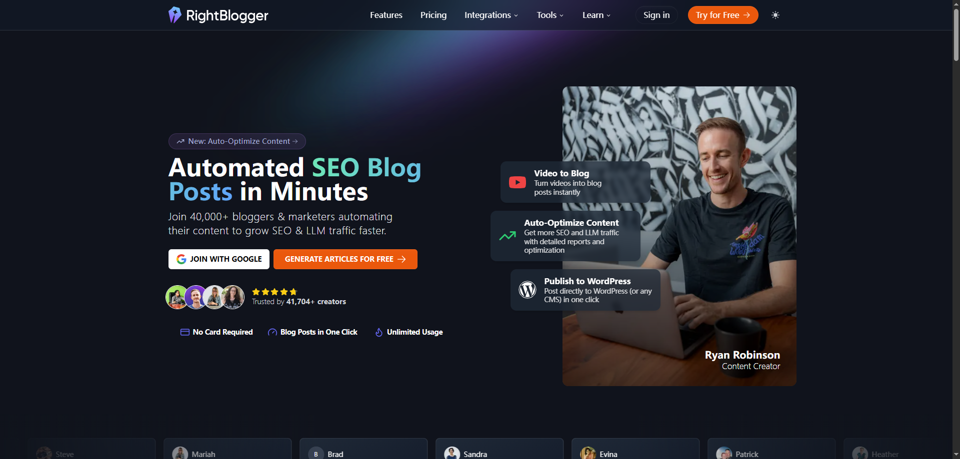 RightBlogger: Comprehensive AI Writing Toolkit for Streamlined Blog Content Production