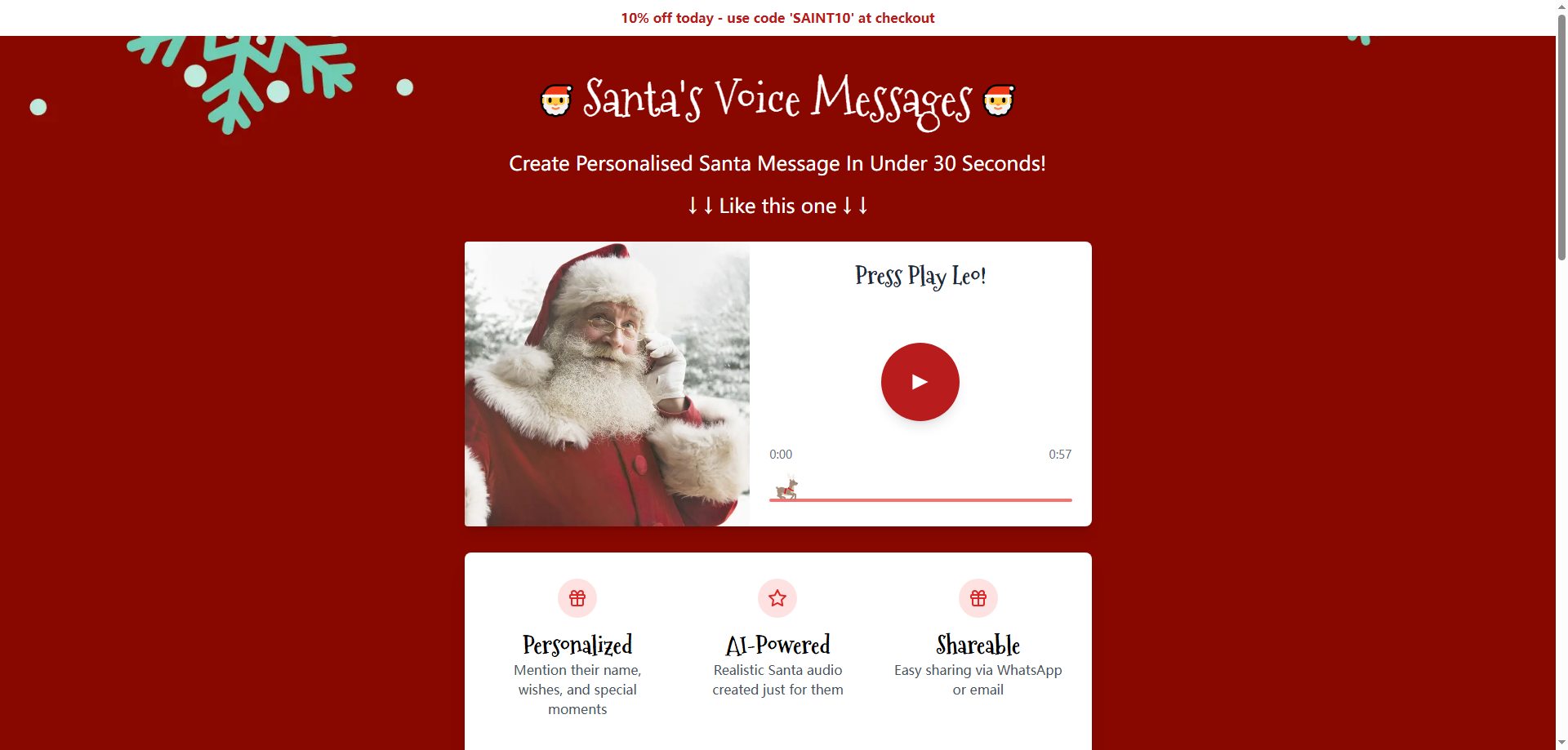 Santa's Voice Message: Make Christmas Magic Personal and Memorable