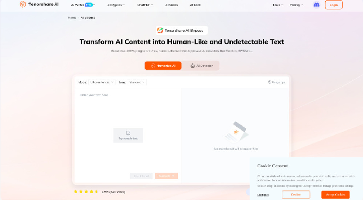 Tenorshare AI Bypass — Humanize AI content with confidence