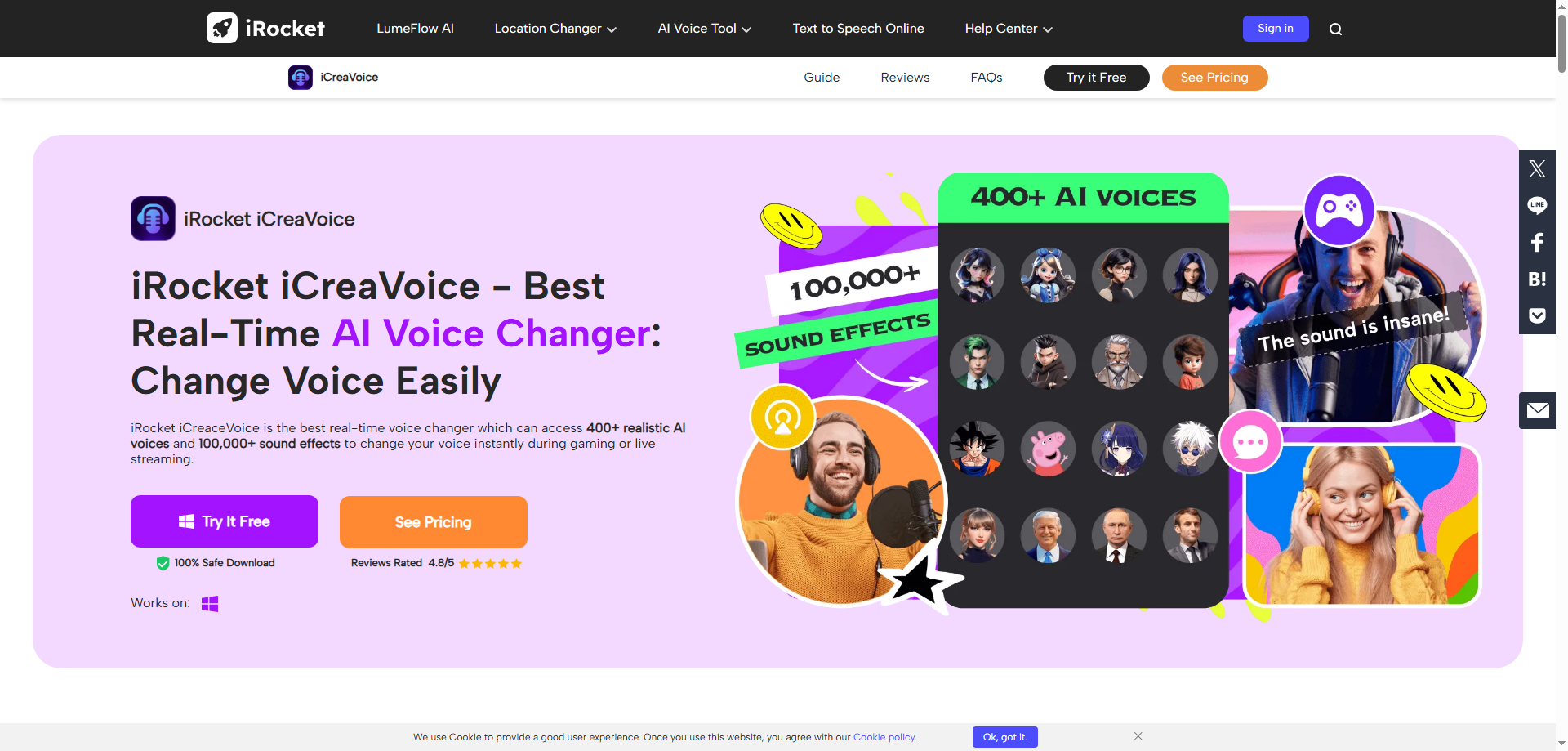 Transform Your Voice Instantly with iRocket iCreaVoice – The Best Free AI Real-Time Voice Changer